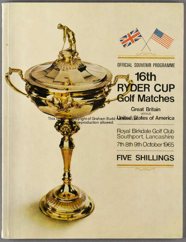 A unbroken run of 10 British Ryder Cup programmes, for 1965, 1969, 1973, 1977, 1981, 1985, 1989, 199...