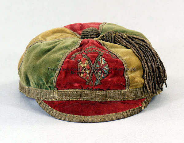 John Nolan's international cap from the first British Lions Tour, New Zealand & Australia, 1888, red...