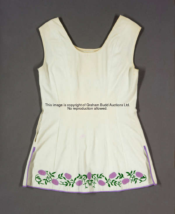 Nell Truman's collection of Teddy Tinling ladies tennis costume, comprising 11 dresses, 3 pairs of s...