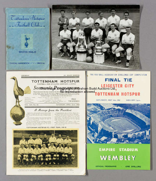 Programmes, handbooks & ephemera, Spurs handbooks from the late 1940s to early 1970s, programmes, an...