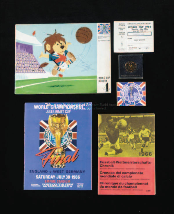 1966 World Cup memorabilia, comprising a final & tournament programme, Jack Rollin's 'England's Worl...