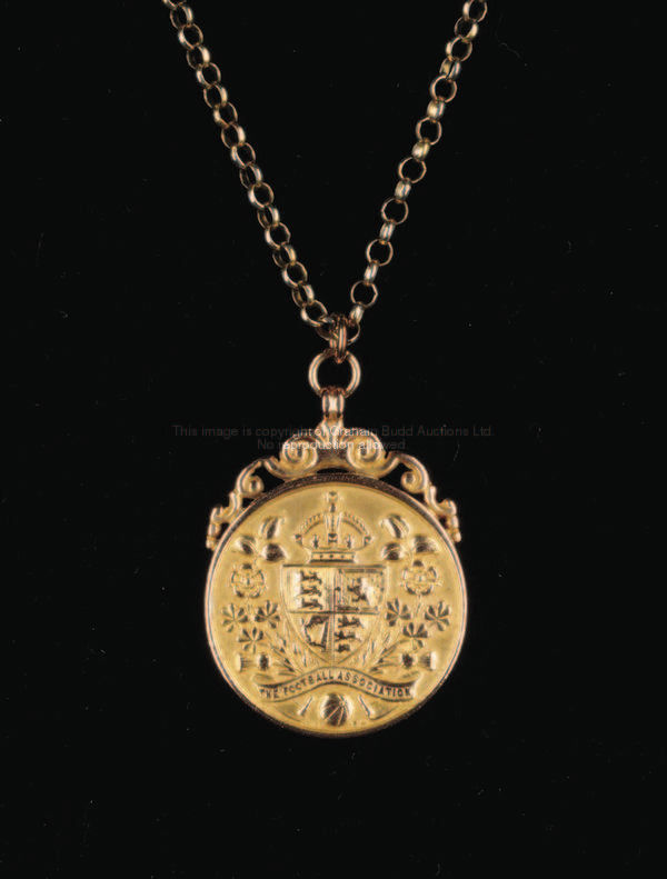 A 9ct. gold F.A. Cup runners-up medal, 1914-15, inscribed THE FOOTBALL ASSOCIATION, CHALLENGE CUP, R...