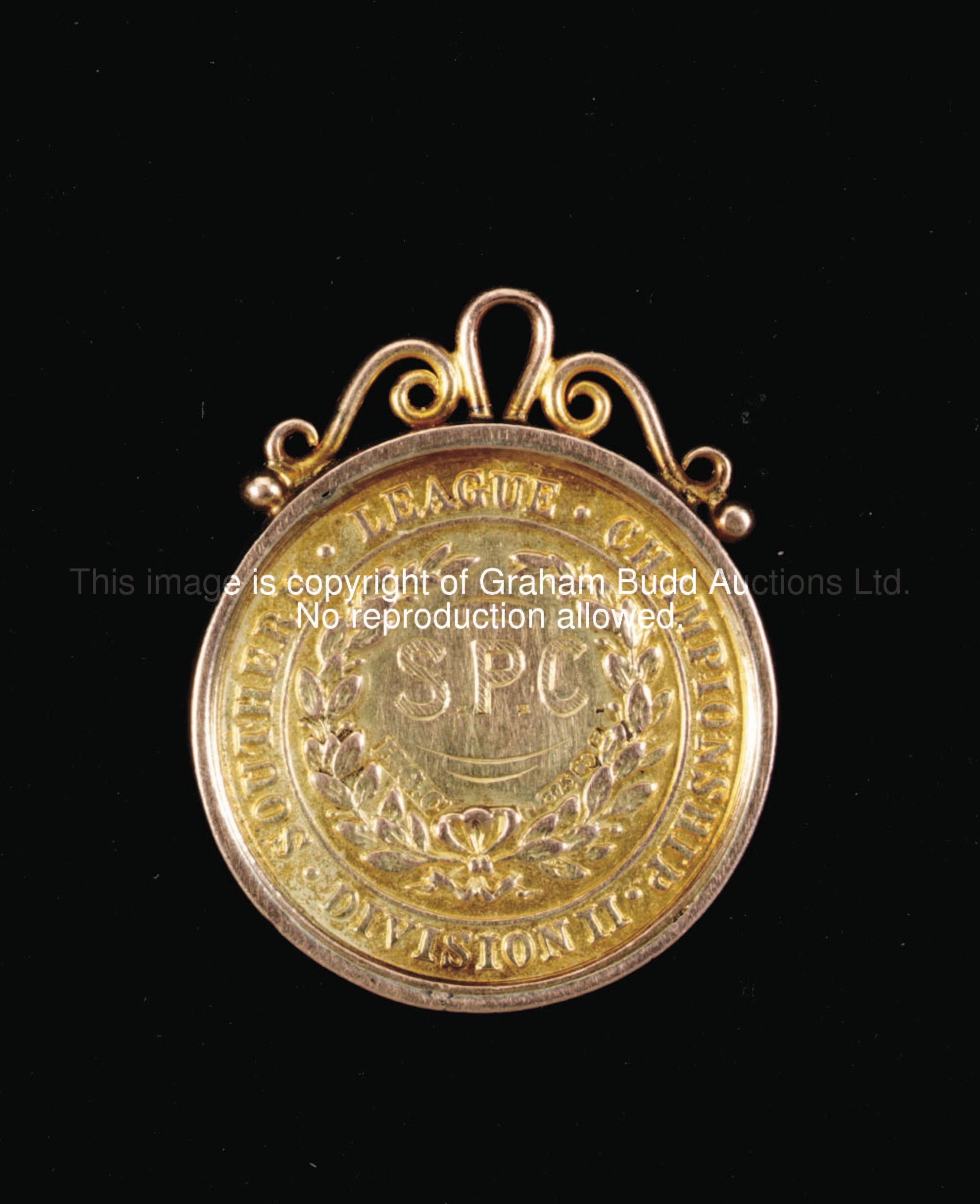 A 9ct. gold Southern League Divison II Championship medal, 1898-99, inscribed THAMES IRON WORKS FEDE...