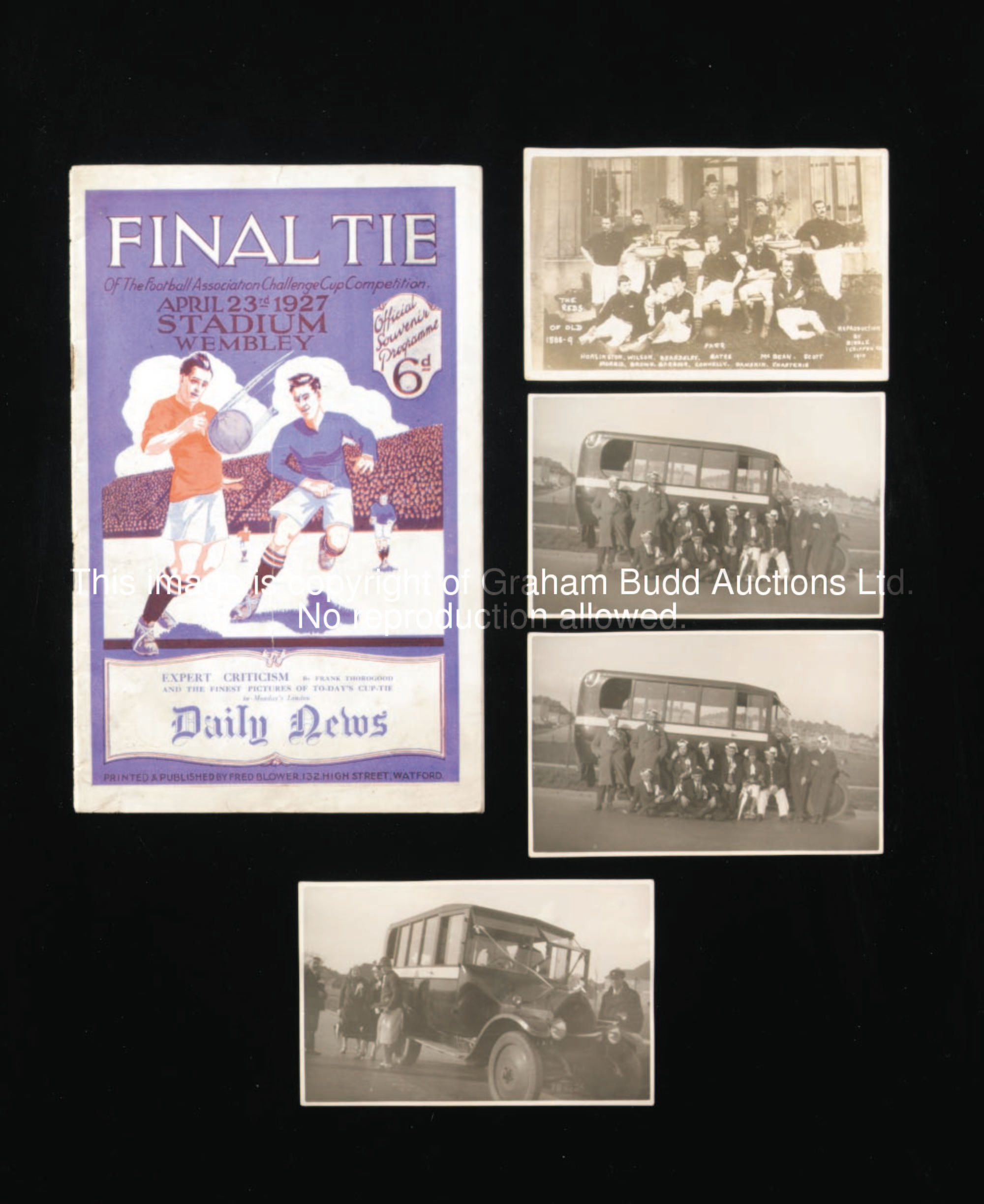 F.A. Cup final programme, Arsenal v Cardiff City, 23rd April 1927, complete with song sheet; sold wi...