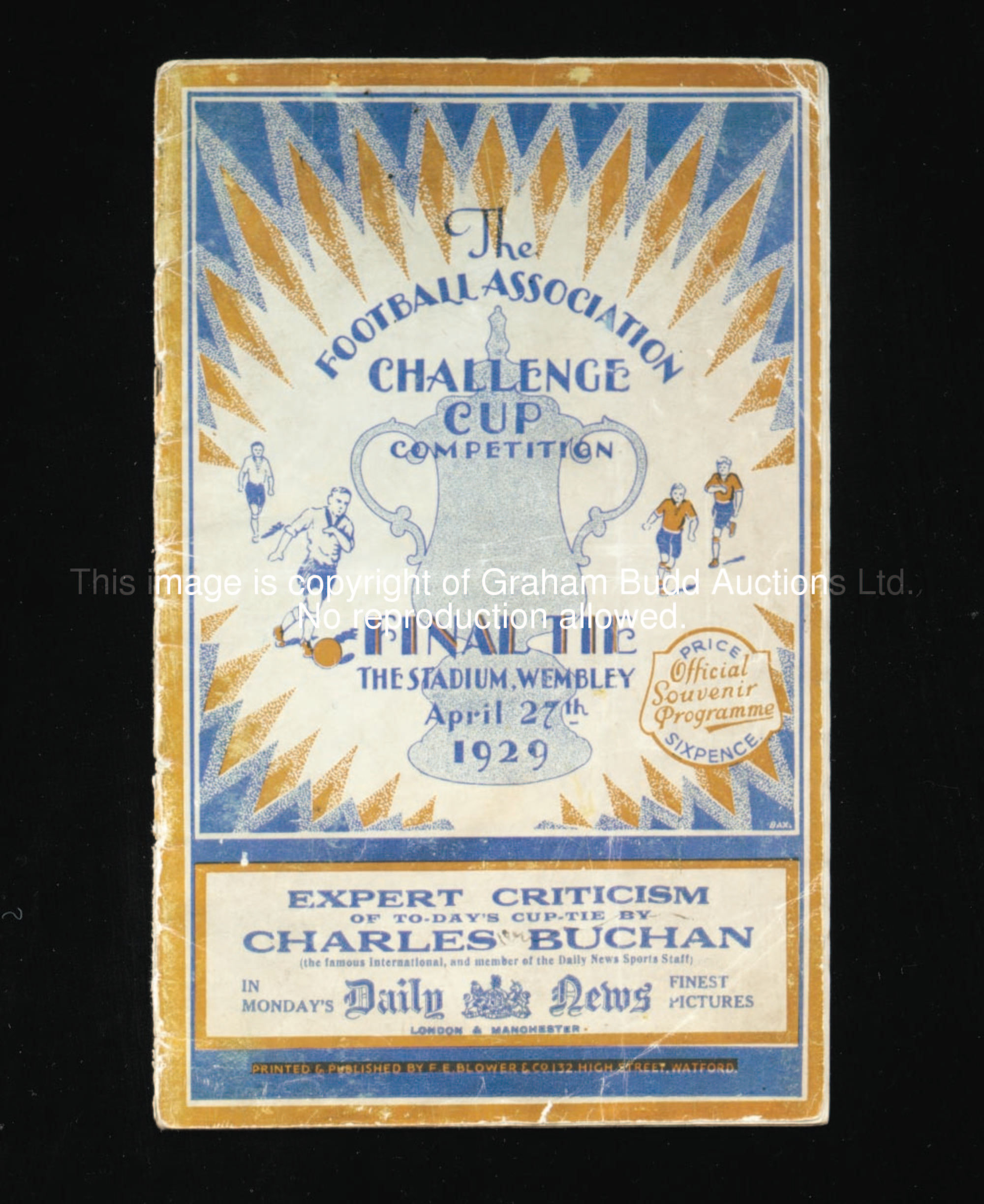 F.A. Cup final programme, Bolton Wanderers v Portsmouth, 27th April 1929