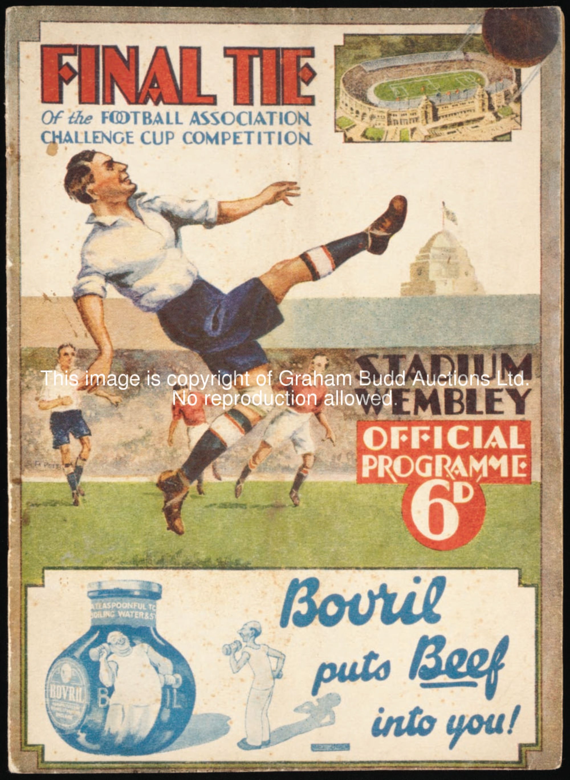 F.A. Cup final programme, Arsenal v Newcastle United, 23rd April 1932