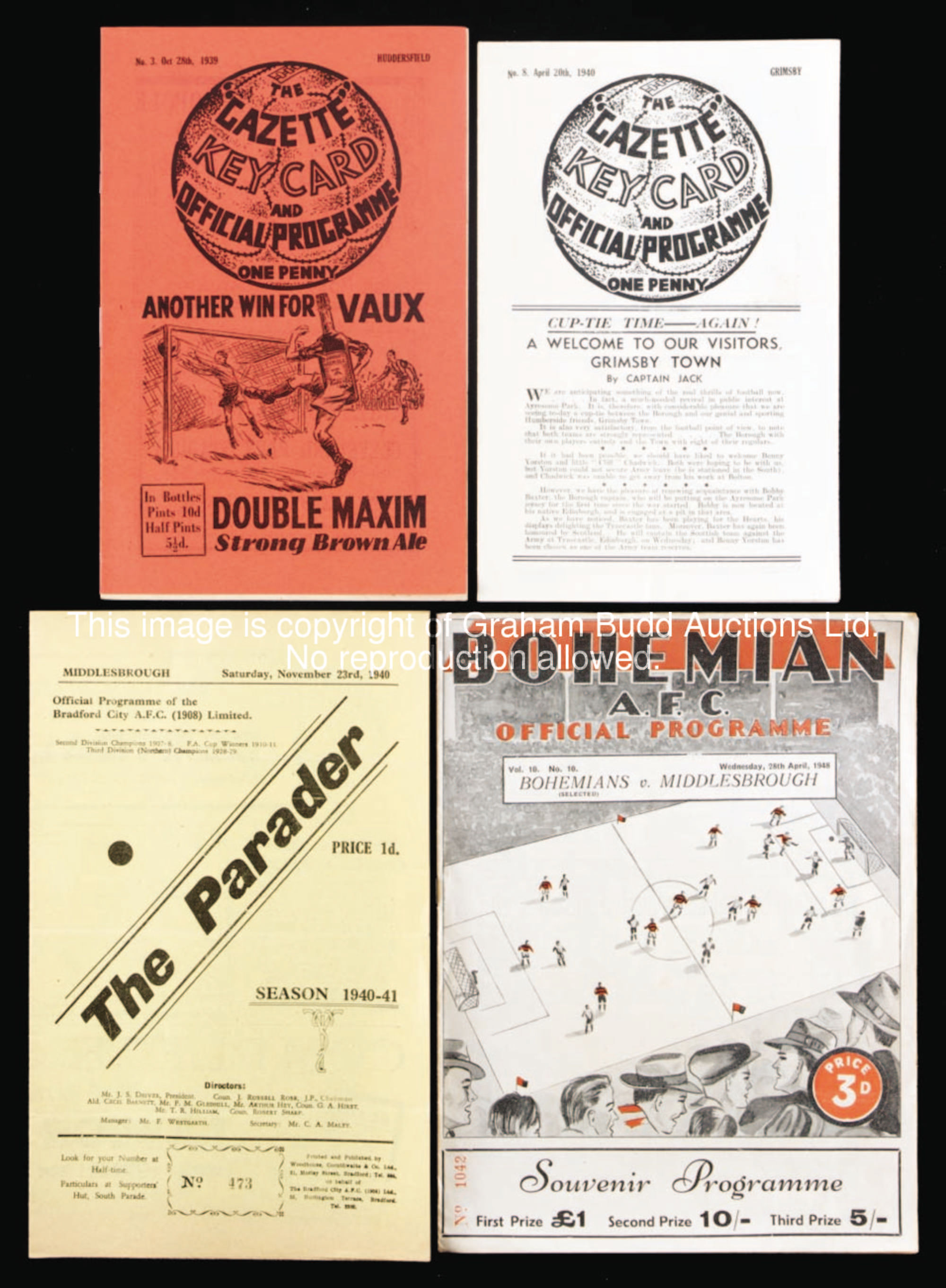 10 Middlesbrough wartime programmes, seasons 193940 to 194445, 9