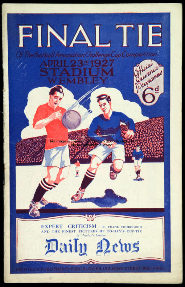 F.A. Cup final programme Arsenal v Cardiff City 23rd April 1927