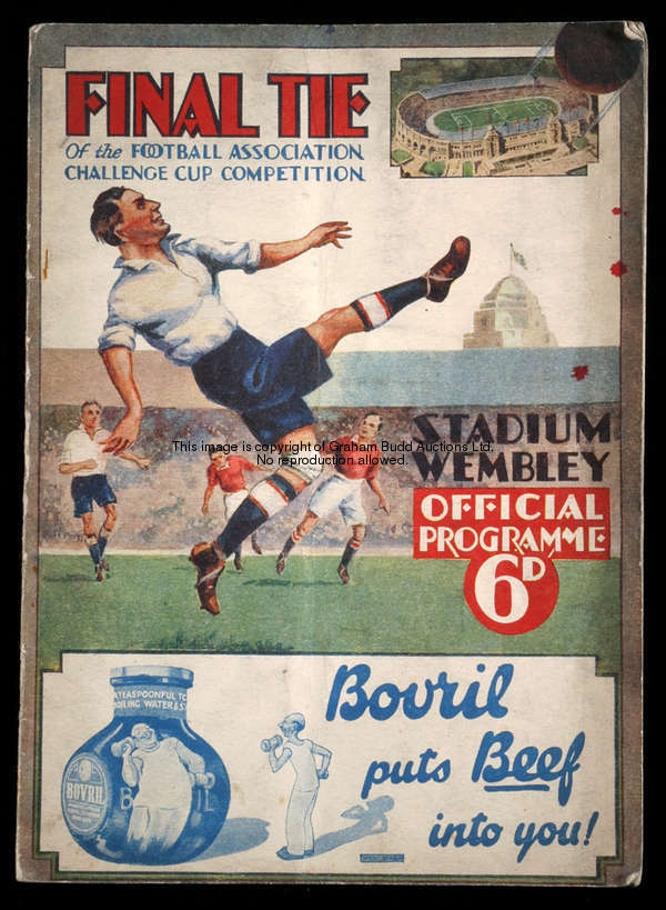 F.A. Cup final programme Arsenal v Newcastle United 23rd April 1932