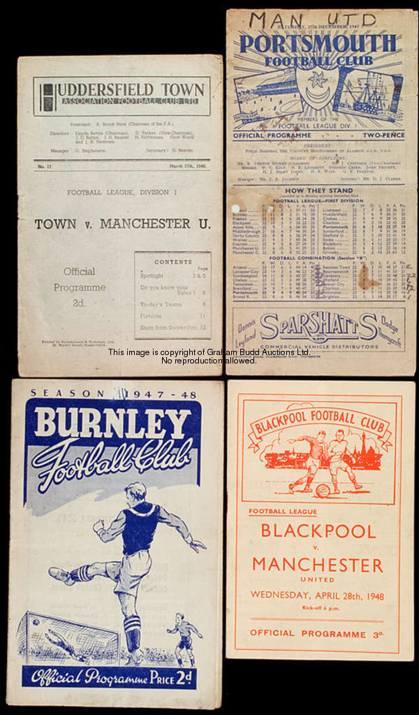 20 Manchester United away programmes from season 1947-48, League & Cup, 3 reserves