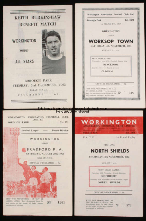 128 Workington programmes seasons 1960-61 to 1963-64, all 102 homes covering the four seasons, plus ...