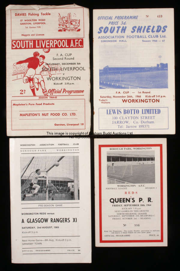 265 Workington programmes seasons 1964-65 to 1969-70, 156 homes for the six season, lacking just the...