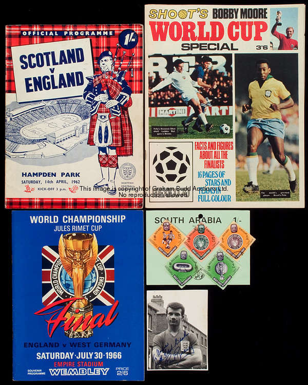 A collection of programmes & souvenir publications, 1966 World Cup including a final & a tournament ...