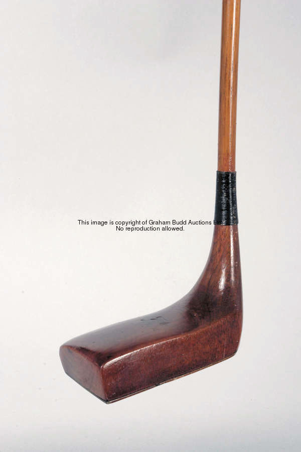 A Gassiat-type putter by the Stadium Golf Co. London circa 1928, with replacement leather grip, in g...