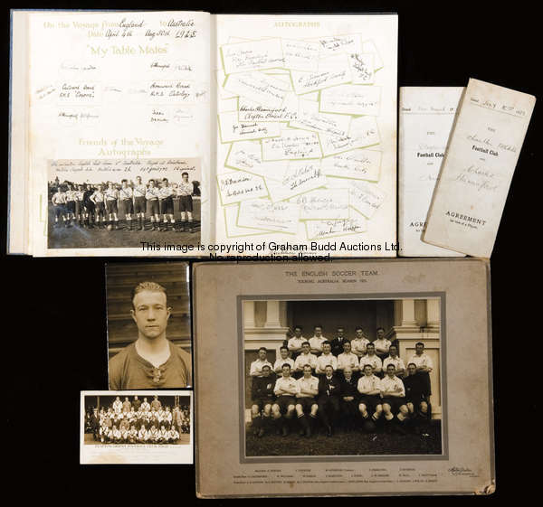 Memorabilia relating to the career of Charles Hannaford, comprising: a group of 12 football medals/b...