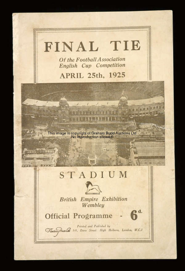 F.A. Cup final programme Cardiff City v Sheffield United 25th April 1925