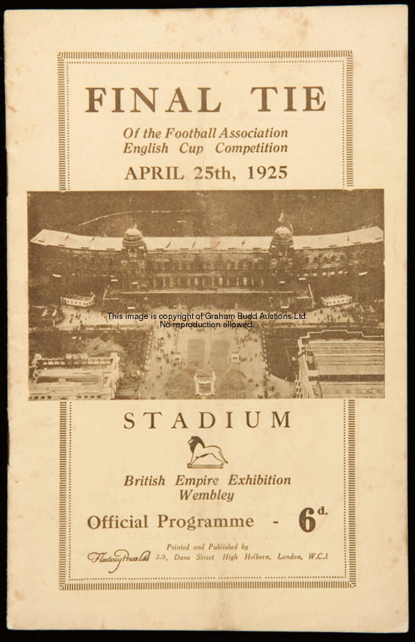 F.A. Cup final programme Cardiff City v Sheffield United 25th April 1925