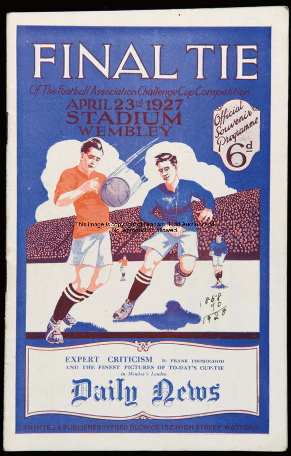 F.A. Cup final programme Arsenal v Cardiff City 23rd April 1927