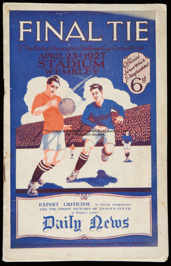 F.A. Cup final programme Arsenal v Cardiff City 23rd April 1927, professionally restored