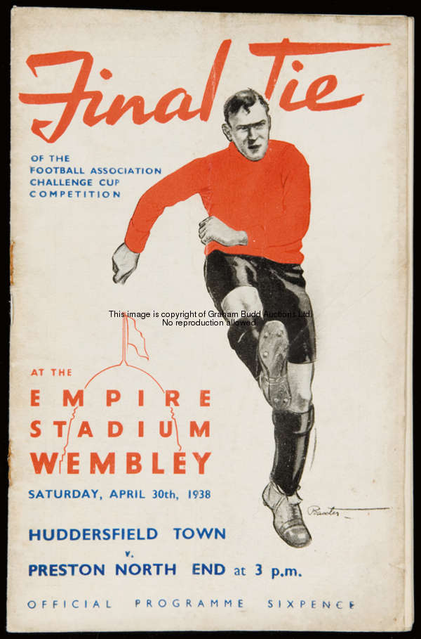 F.A. Cup final programme Huddersfield Town v Preston North End 30th April 1938, 