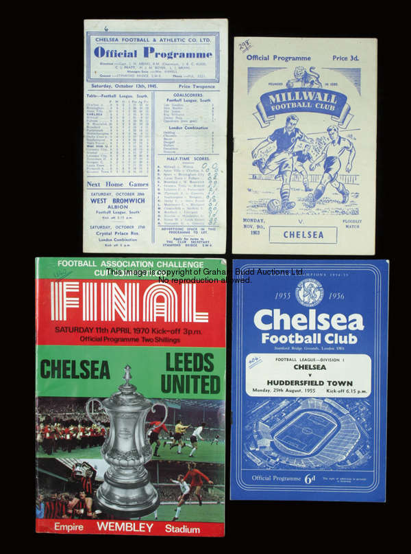 A large collection of Chelsea programmes, mostly homes, approx. 60 dating from the 1940s, 200 from t...