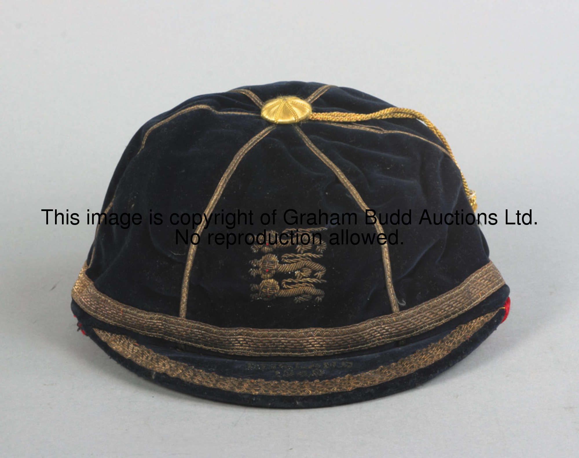 A dark blue England schoolboy international cap 1949