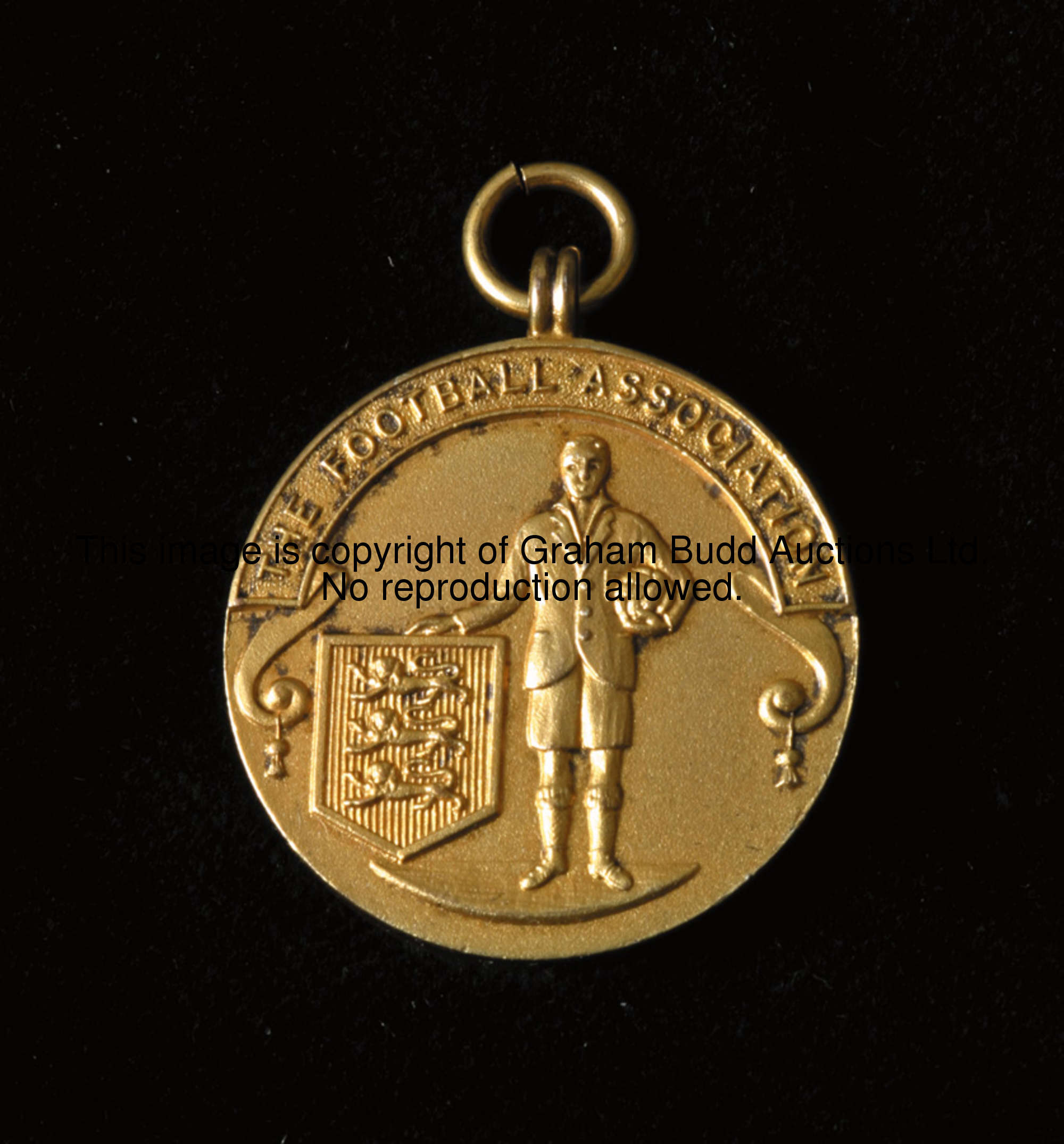 A silver-gilt F.A. Cup final referee's medal, hallmarked 1955 but undated, inscribed THE FOOTBALL AS...