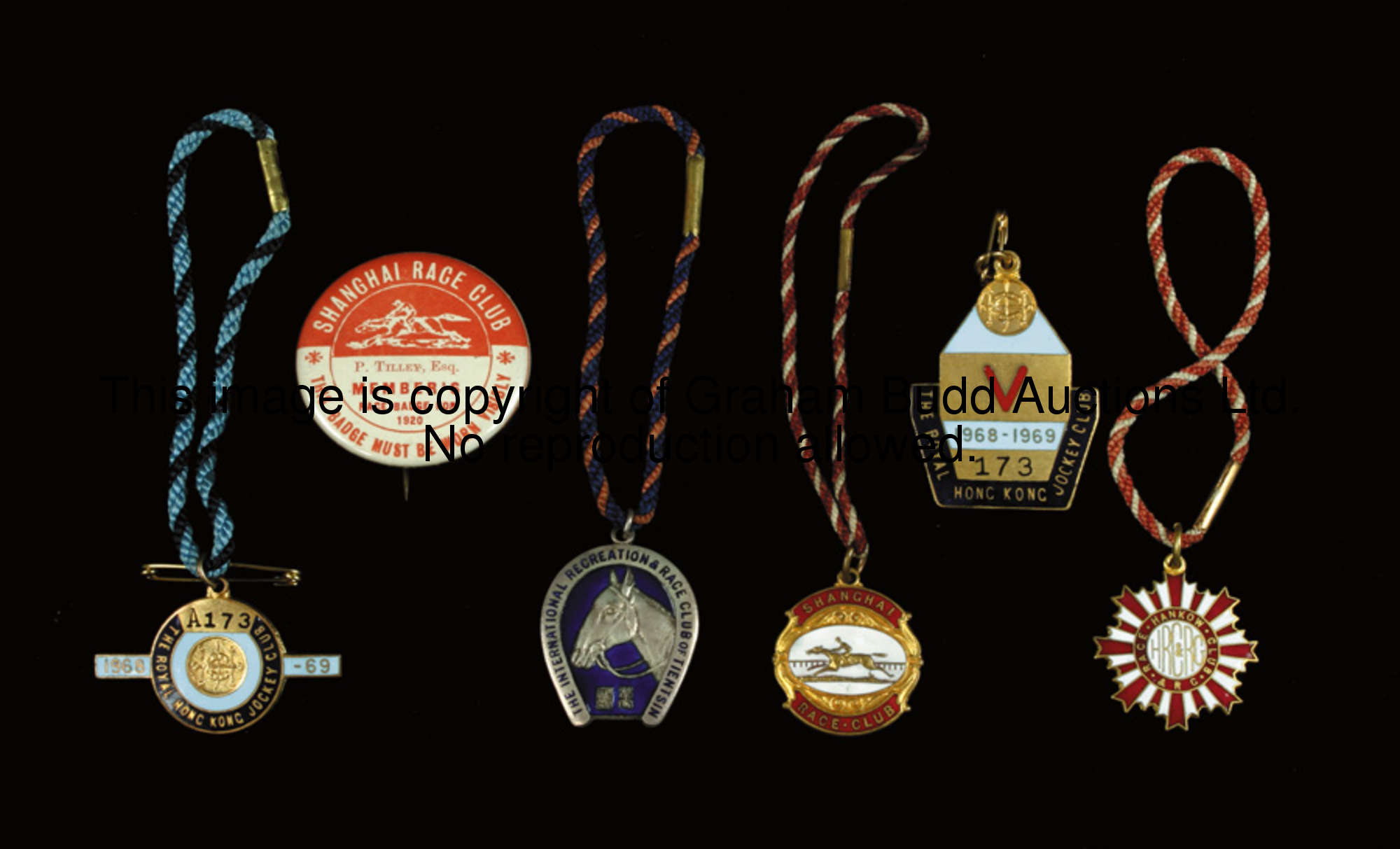 A collection of 28 far-eastern race club badges, The Royal Hong