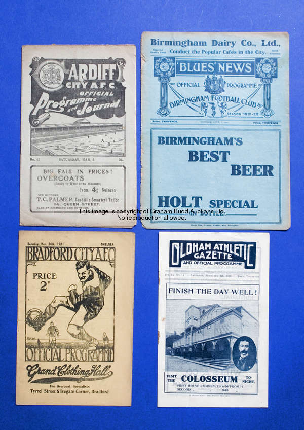 Cardiff City v Chelsea F.A. Cup tie programme 5th March 1921 