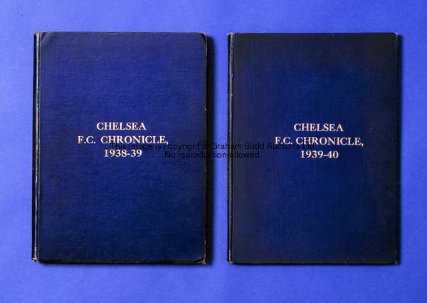 A bound volume of Chelsea home programmes season 1938-39, first-team, reserves and other matches pla...