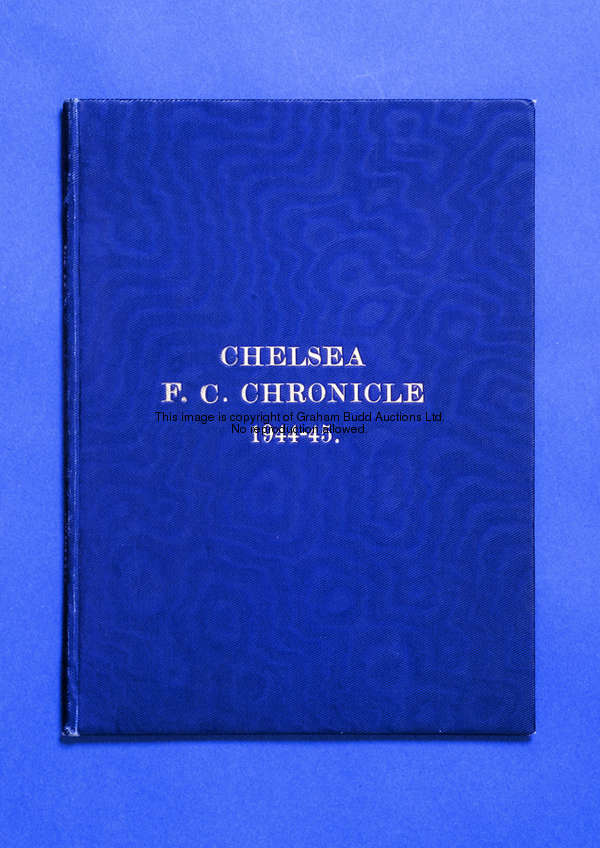 A bound volume of Chelsea home wartime programmes season 1944-45, 15 League games and the postponed ...