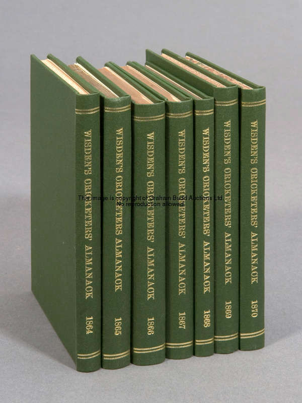 John Wisden's Cricketers' Almanack, a superb unbroken run of 136 volumes from the first year of issu...