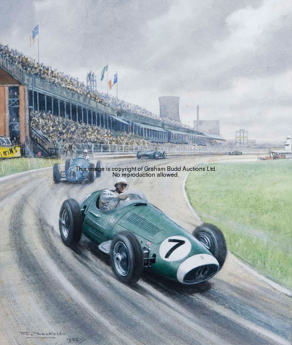 Roy Nockolds (1911-1979) 29TH MAY 1954 THE FIRST MOTOR RACE MEETING AT AINTREE WITH STIRLING MOSS LE...