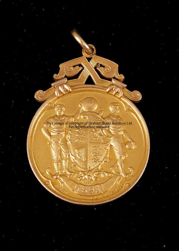 A 15ct. gold F.A. Cup winner's medal season 1894-95, inscribed 1895, WINNERS, ASTON VILLA, S.SMITH, ...