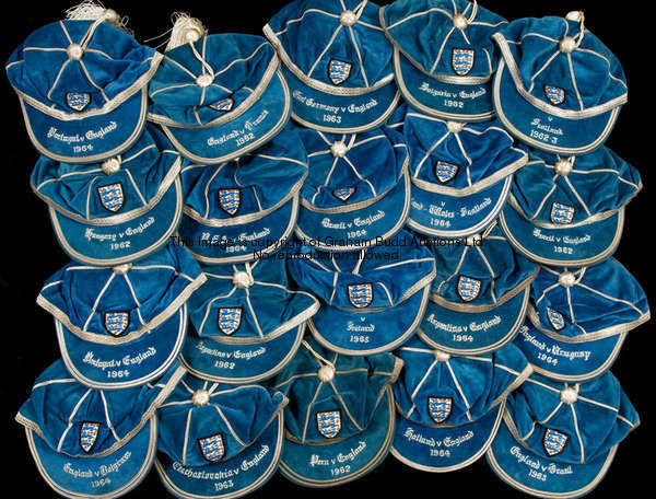 A blue England v France international cap, inscribed ENGLAND V FRANCE, 1962  This was Maurice Norman...