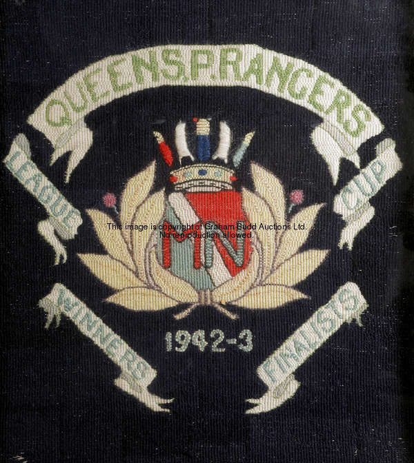 Queen's Park Rangers FC: a Merchant Navy prisoner-of-war tapestry dated 1942-43, bearing the Merchan...