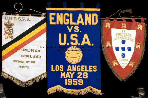 The official Portuguese Football Association pennant for the Portugal v. England International match...