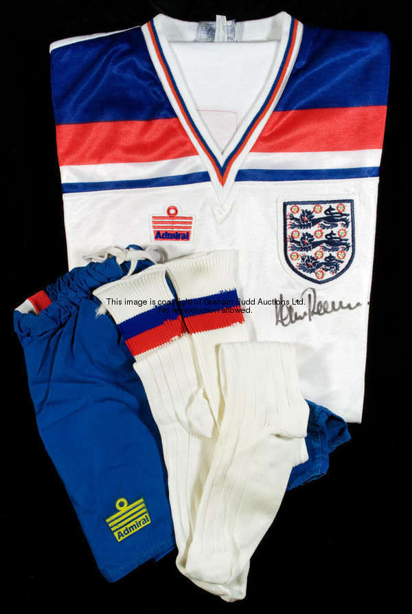 Kevin Reeve's a match-worn kit from the England international v Wales played at the Racecourse Groun...