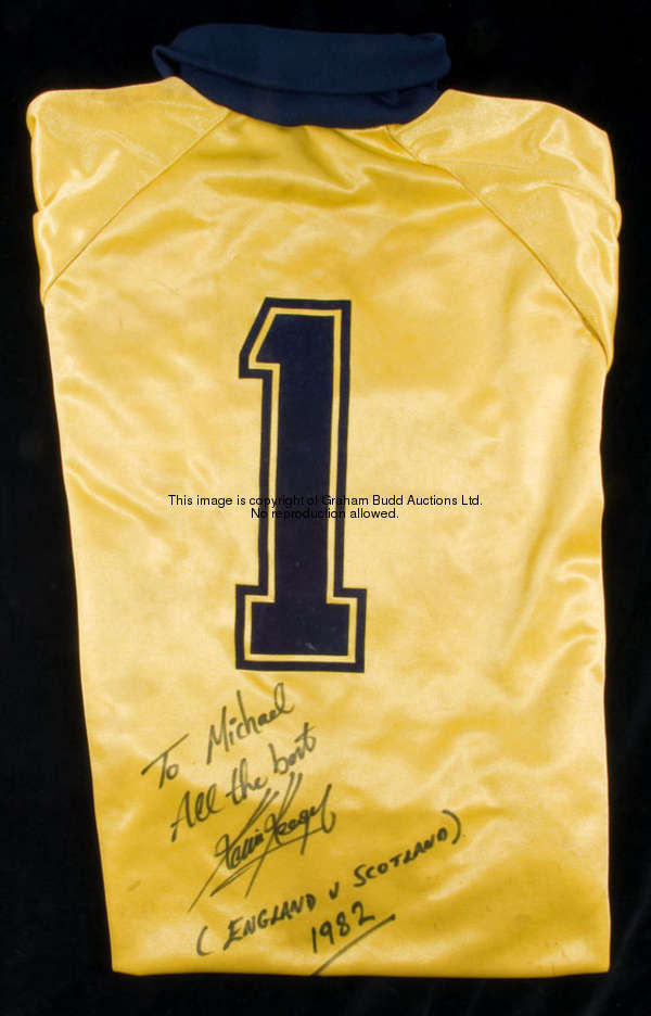 Alan Rough's yellow Scotland international goalkeeping jersey worn in the match v England at Hampden...