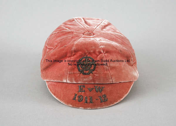 A rose England v Wales amateur international cap season 1911-12  The original recipient of this cap ...