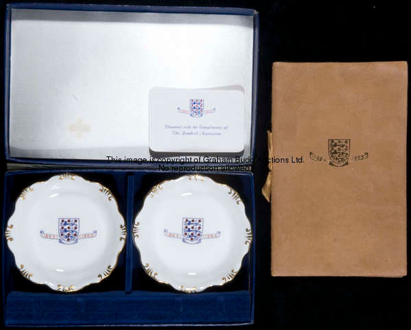 Football Association centenary memorabilia, comprising a banquet menu held at the Dorchester Hotel, ...