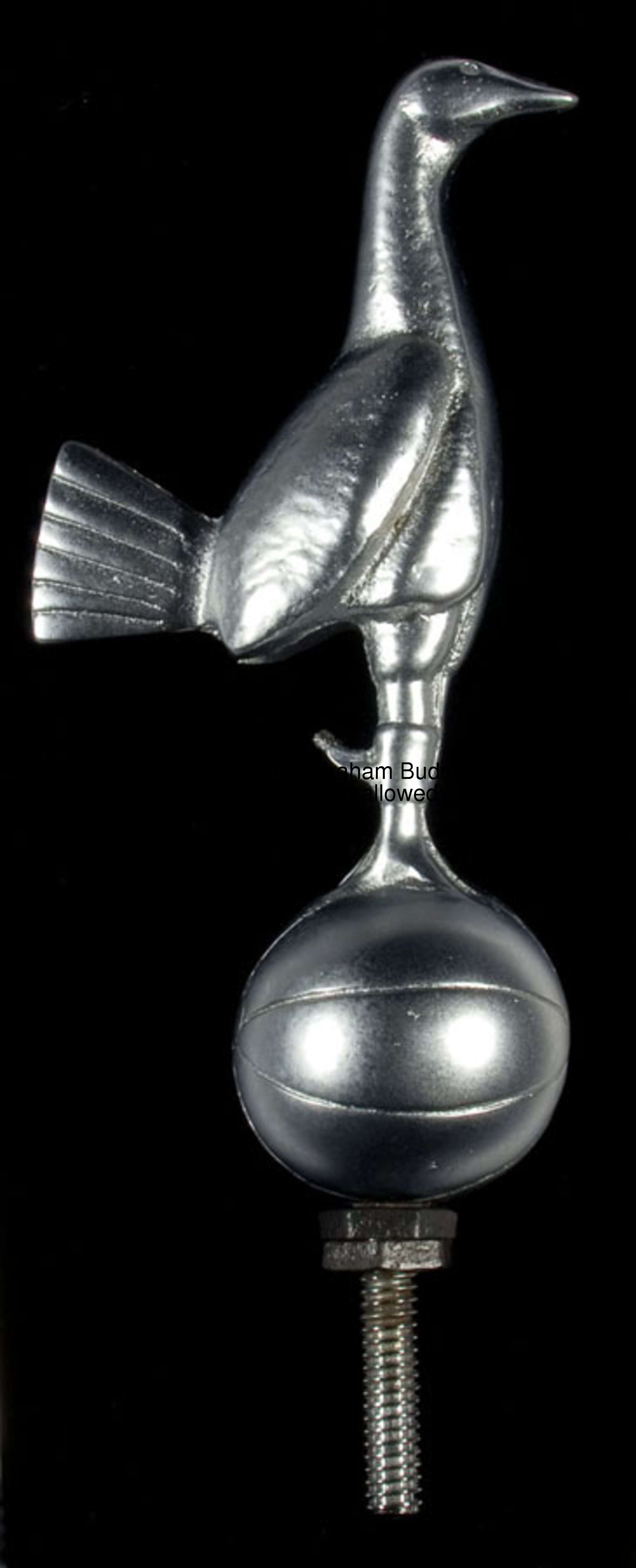 A chromium plated Tottenham Hotspur cockerel car mascot, 11.5cm., 4 1/2in.