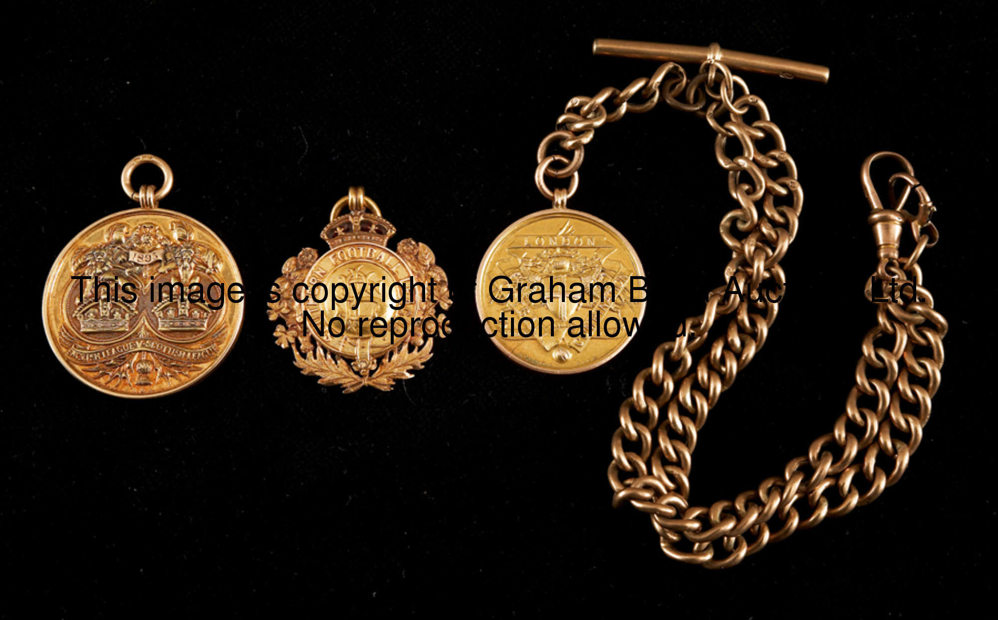 A 15ct. gold Southern Football League Championship medal 190102, the