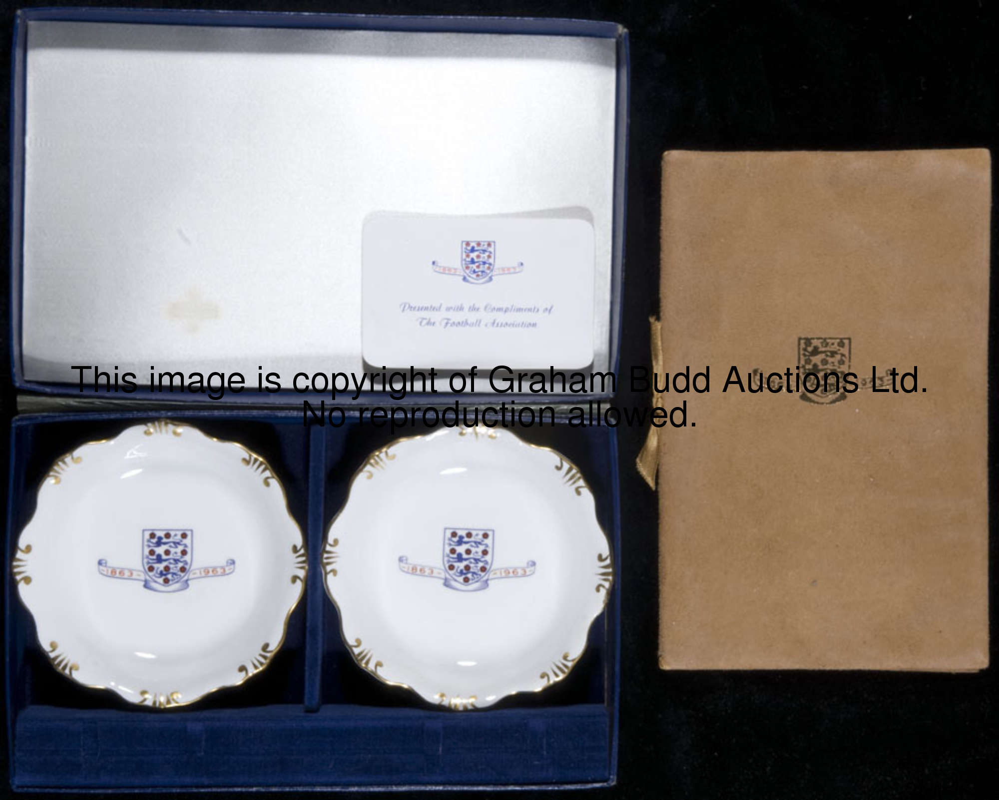 Football Association centenary memorabilia, comprising a banquet menu held at the Dorchester Hotel, ...