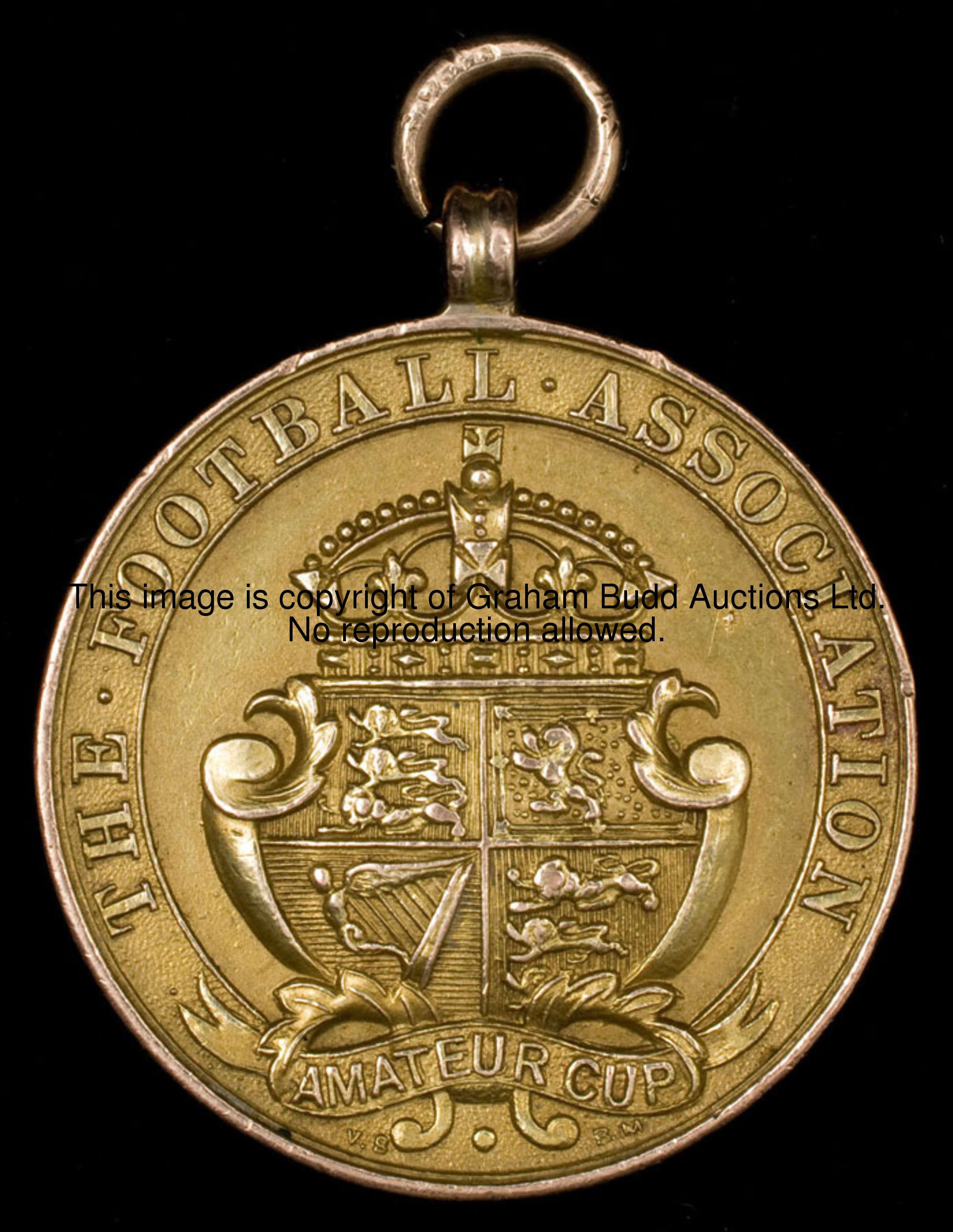 A 9ct. gold F.A. Amateur Cup winner's medal 1925-26, the obverse inscribed THE FOOTBALL ASSOCIATION,...