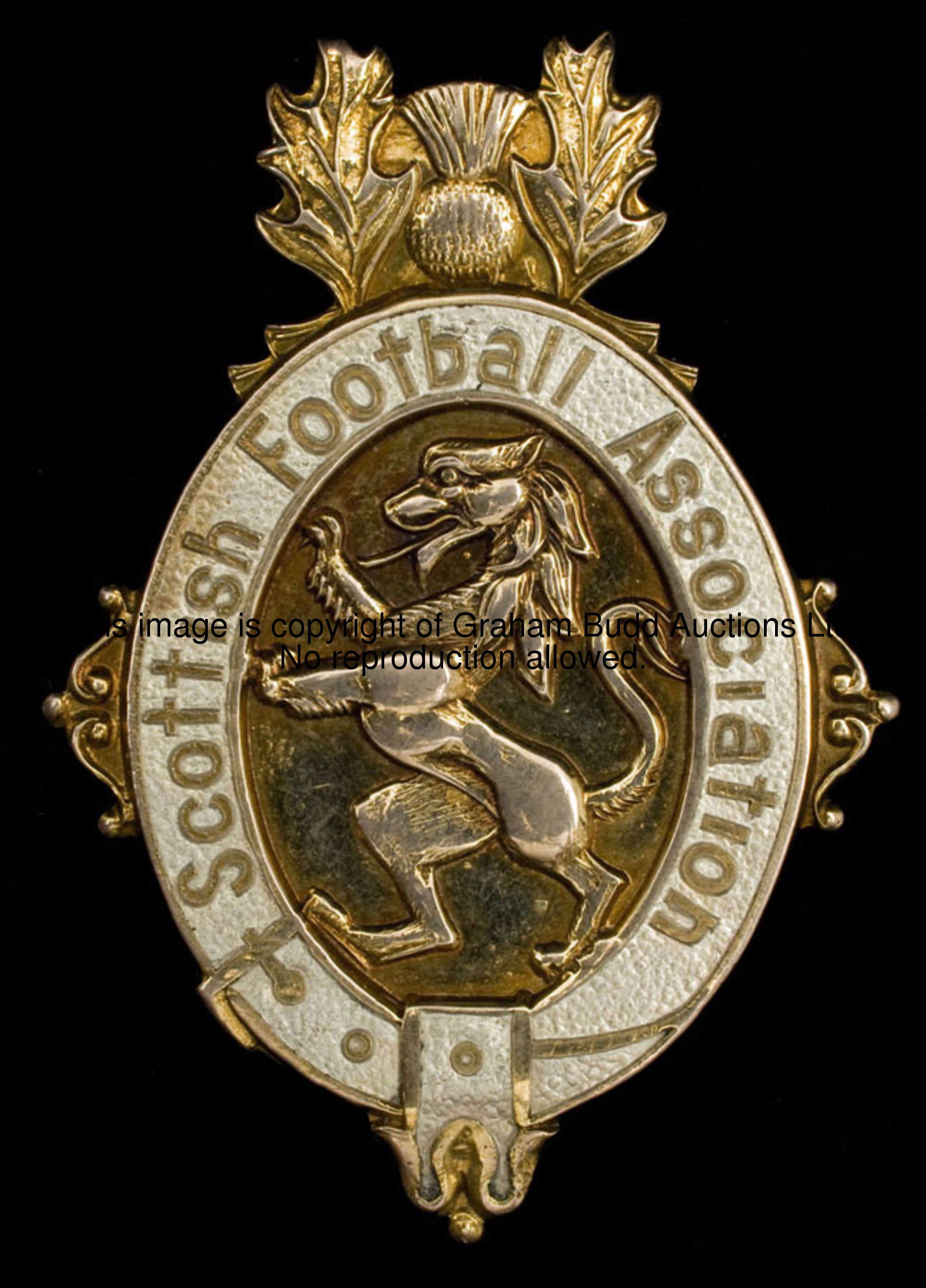 A 9ct. gold Scottish F.A. Cup winner's medal, hallmarked 1949, the reverse uninscribed  The recipien...