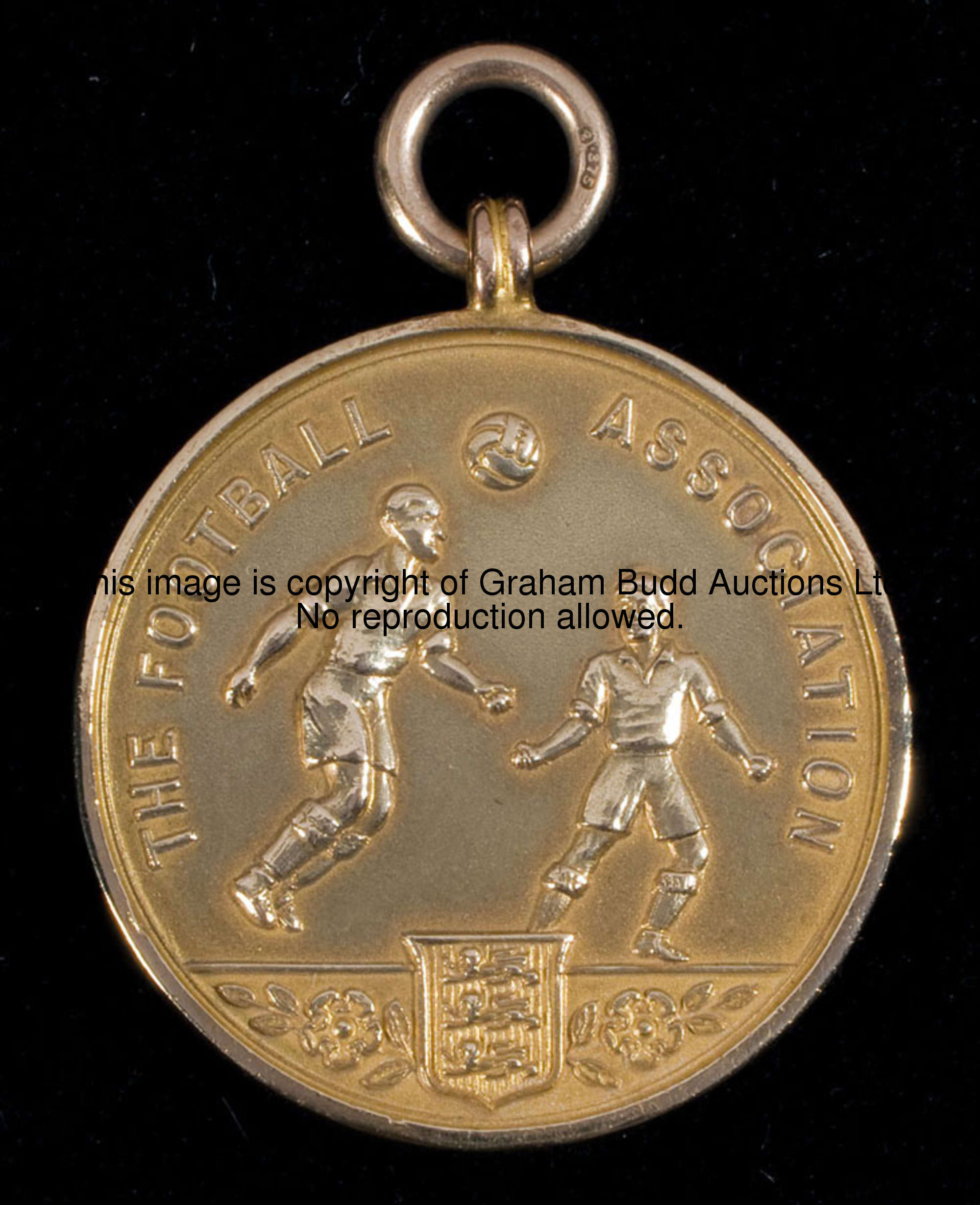 Tommy Docherty's 1954 F.A. Cup final runners-up medal, in 9ct. gold, inscribed THE FOOTBALL ASSOCIAT...