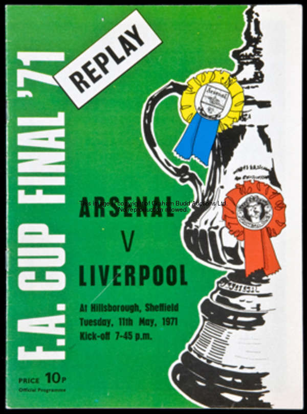 A rare programmed produced in anticipation that a replay would be required to settle the Arsenal v L...