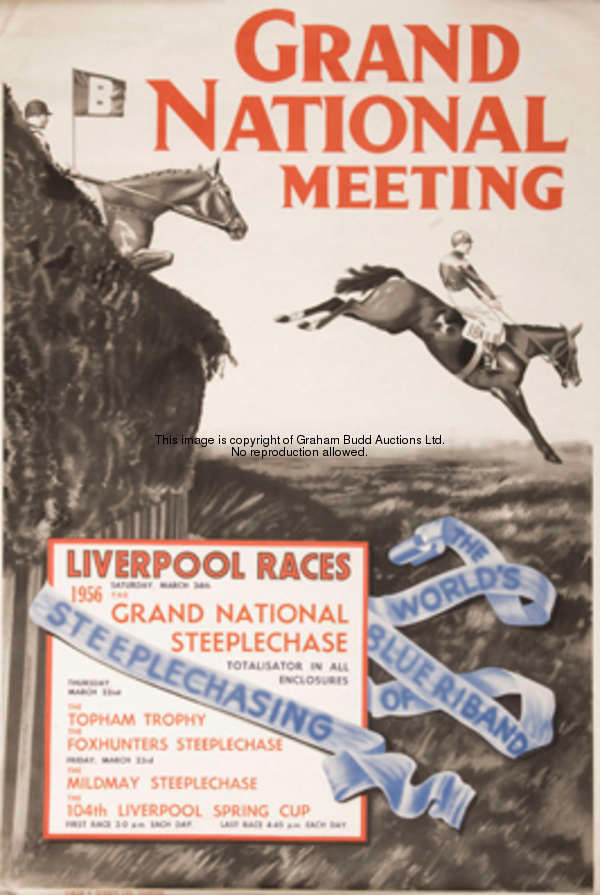 A fine collection of 14 Grand National Meeting 'Blue Riband' posters, for the Grand Nationals of 194...