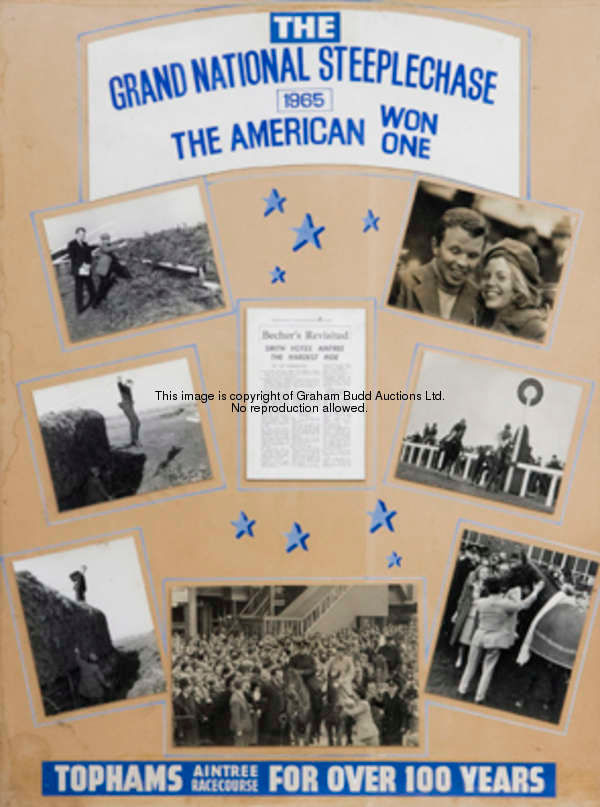 A large photo montage commemorating the American victory in the 1965 Grand National, titled THE GRAN...